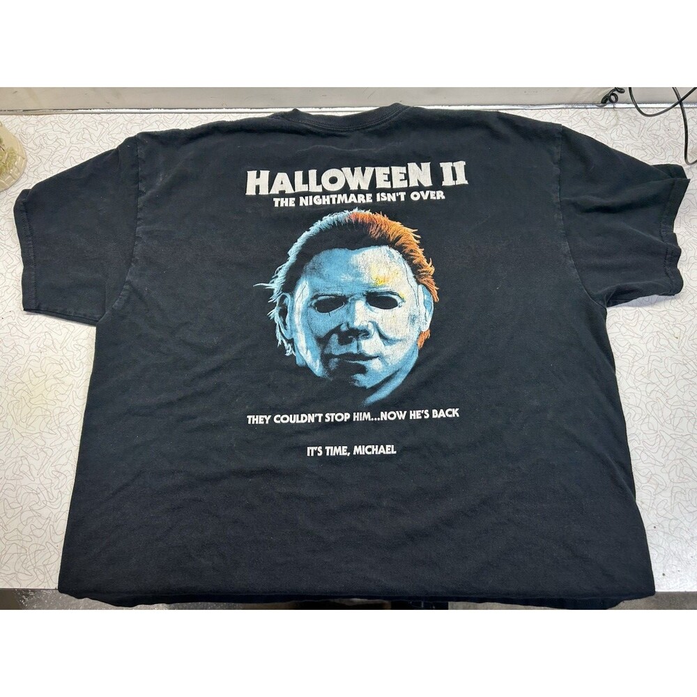 Halloween 2 Michael Myers Print Front / Back T-Shirt Adult XXL / 2XL Horror